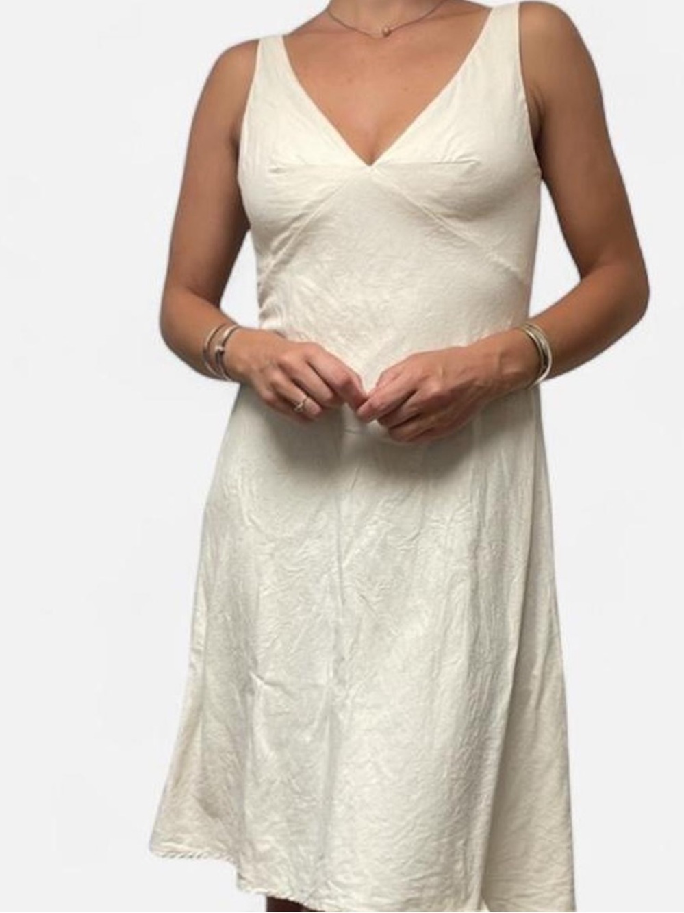 Raw silk vintage midi dress